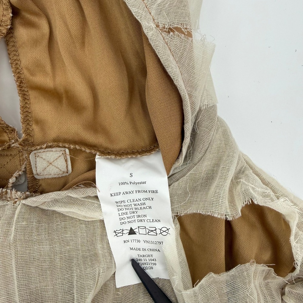 Mummy Costume Hooded Jumpsuit Distressed Goth Grunge Halloween S - Picture 4 of 8